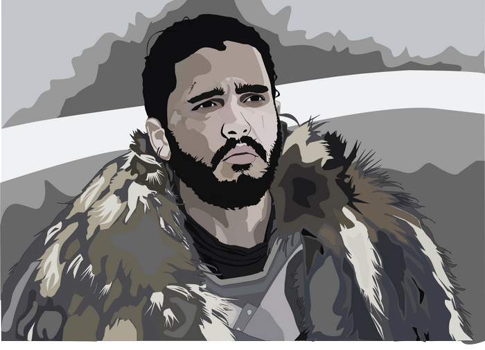 Jon Snow from Game of Thrones Illustration