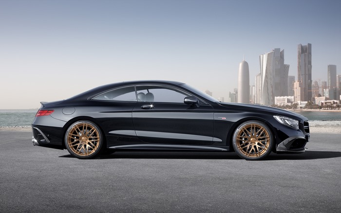 Black Mercedes-Benz S63 AMG Coupe with Gold Wheels