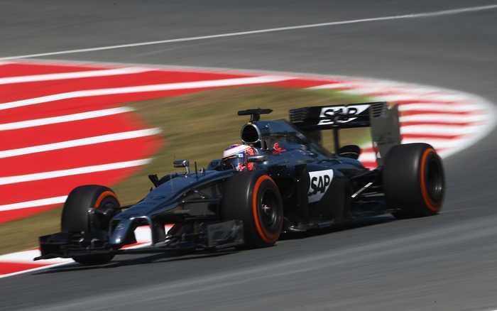 McLaren MP4-29 Formula 1 car on track