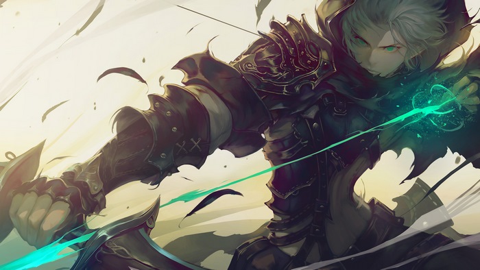 Heir Of Light character with green magic
