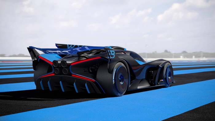 Bugatti Bolide on a Racetrack