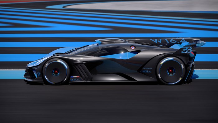 Bugatti Bolide on a Racetrack