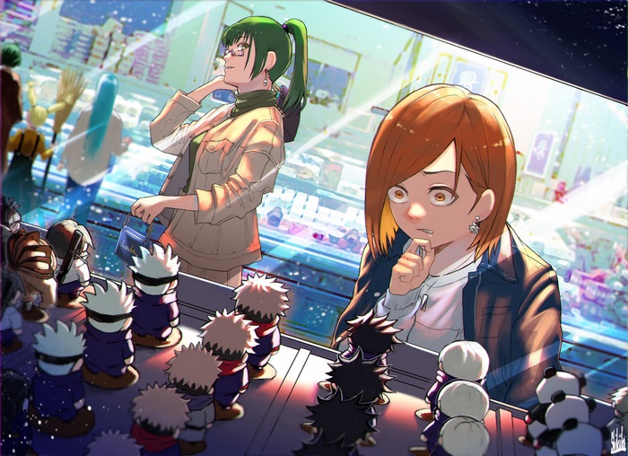 Maki Zenin and Nobara Kugisaki in a store 4K