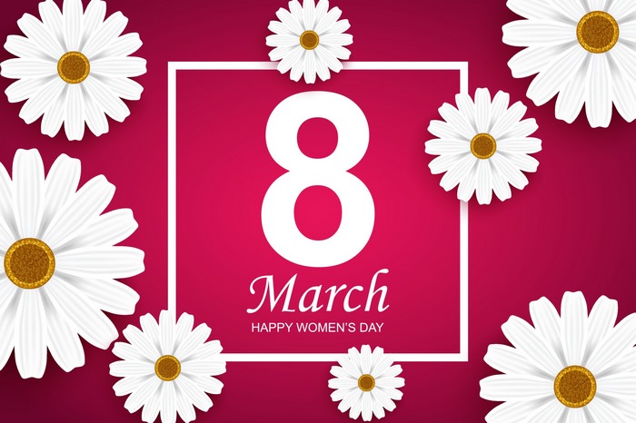 Happy Women's Day 8 March Flowers