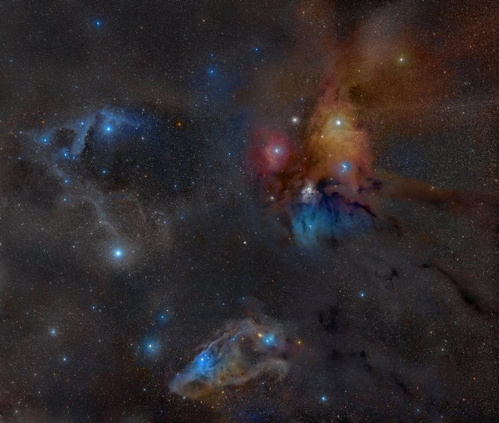 Nebula and stars in deep space