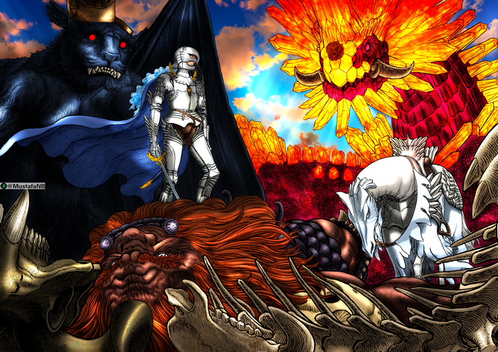 Griffith and the God Hand from Berserk