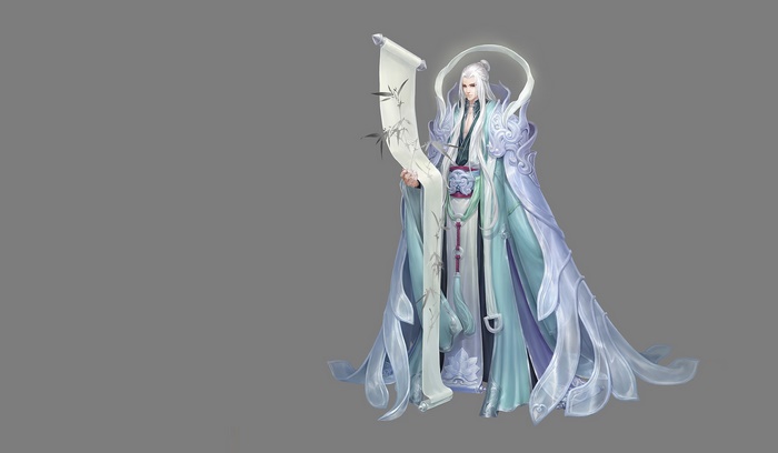 Fantasy Man Holding Scroll