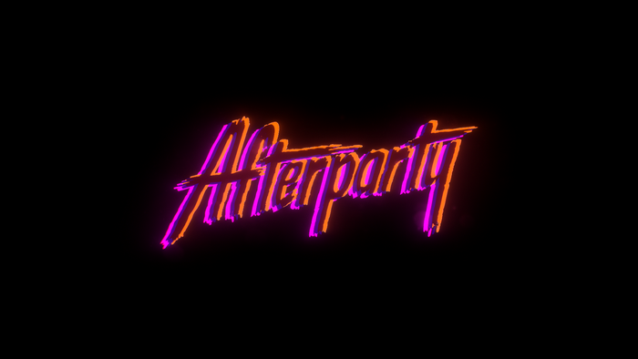 Afterparty neon text