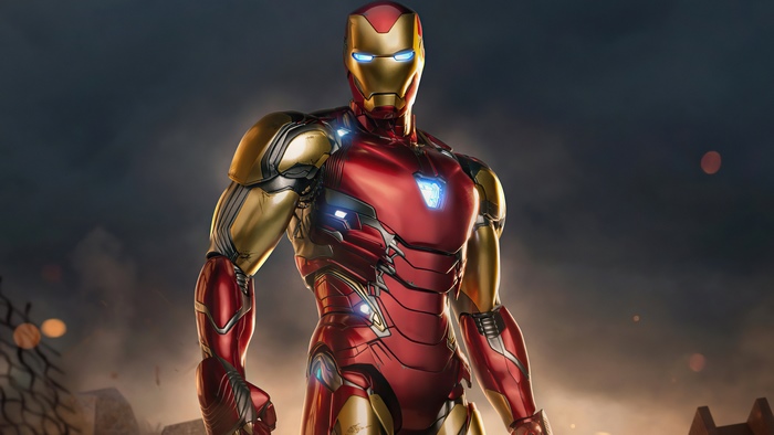 Iron Man Heroic Pose in 4K Detail