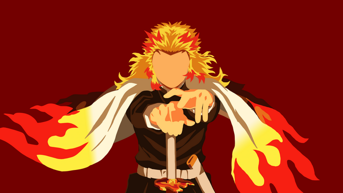 Kyojuro Rengoku Minimalist Artwork