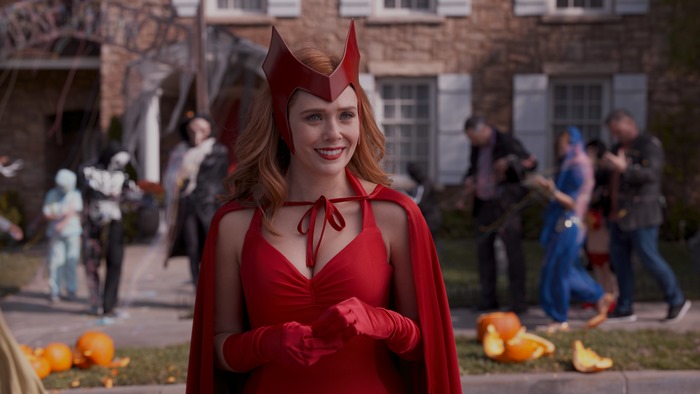 Wanda Maximoff as Scarlet Witch in Halloween costume