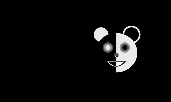 Monokuma face from Danganronpa