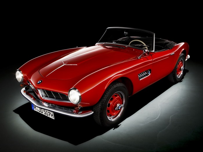 Red 1956 BMW 507 Series 1 Convertible