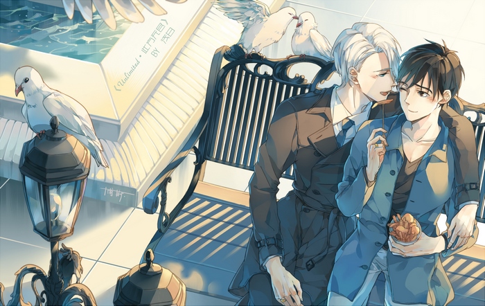 Victor Nikiforov and Yuuri Katsuki from Yuri!!! On Ice
