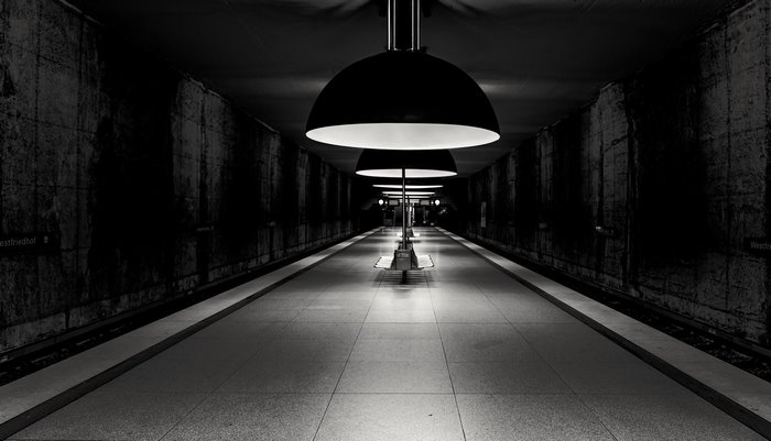 Munich Underground Train Station Tunnel
