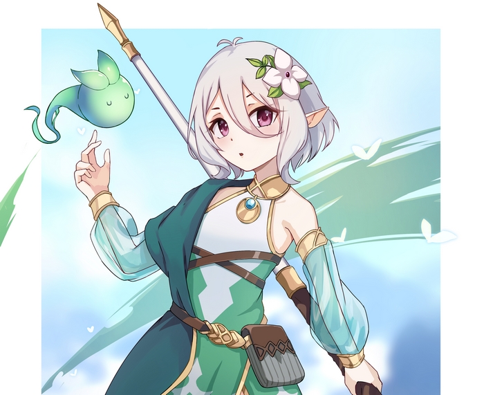 Kokoro from Princess Connect! Re:Dive with a spirit