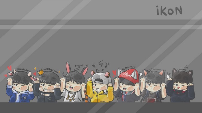 iKON members in cute animal costumes