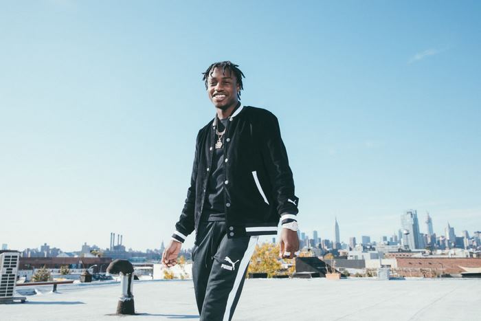 Lil Tjay on a rooftop in New York City
