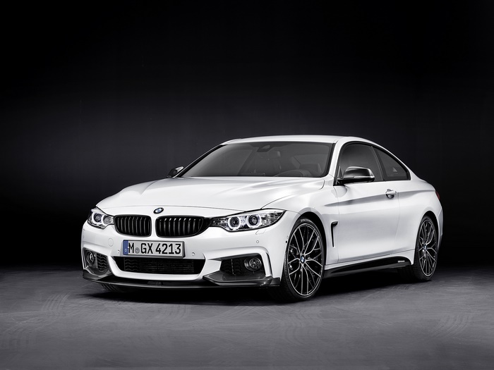 White BMW 4 Series Coupe M Performance Parts