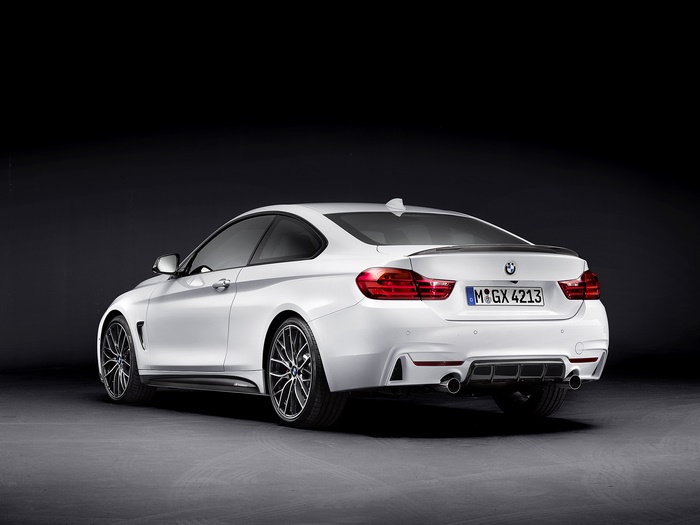 White BMW 4 Series Coupe M Performance Parts