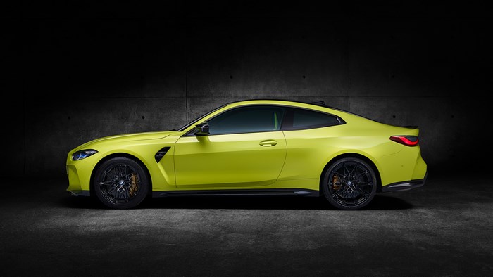 2021 BMW M4 Competition yellow coupe