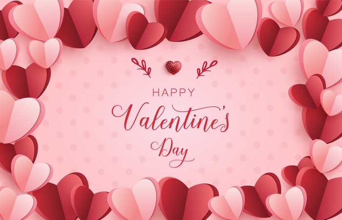 Happy Valentine's Day hearts background