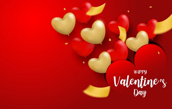 Happy Valentine's Day Heart Balloons