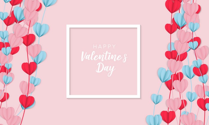 Happy Valentines Day hearts