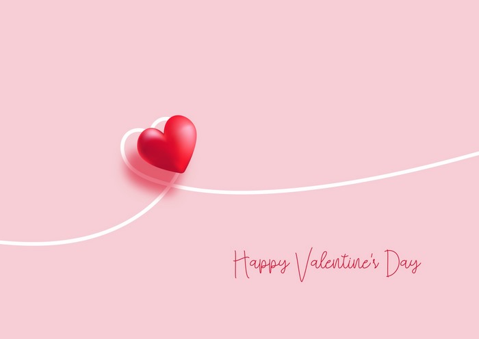 Happy Valentine's Day heart illustration
