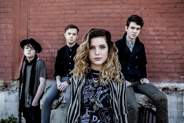 Sydney Sierota and Echosmith band members