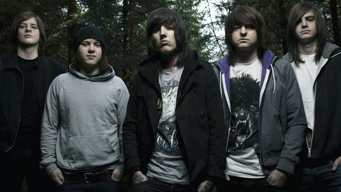 Bring Me The Horizon band members in forest