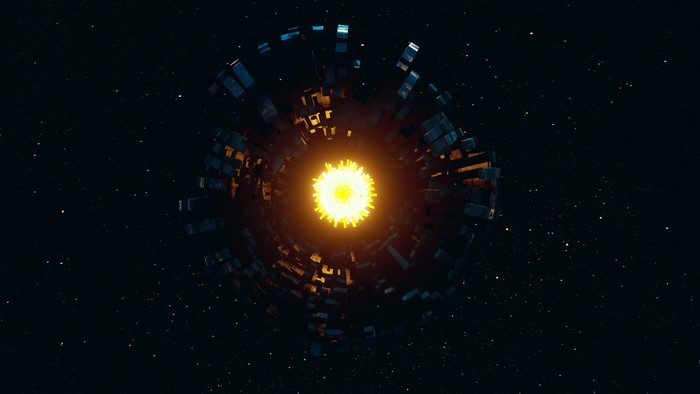 Sci Fi Dyson Sphere in Space