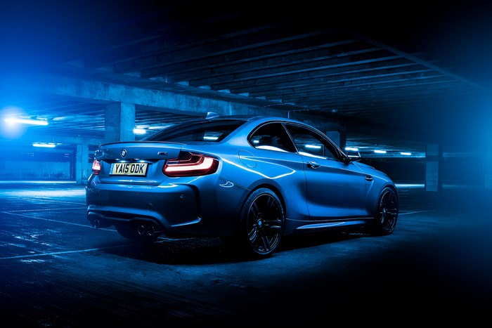 2016 BMW M2 Coupe in a parking garage