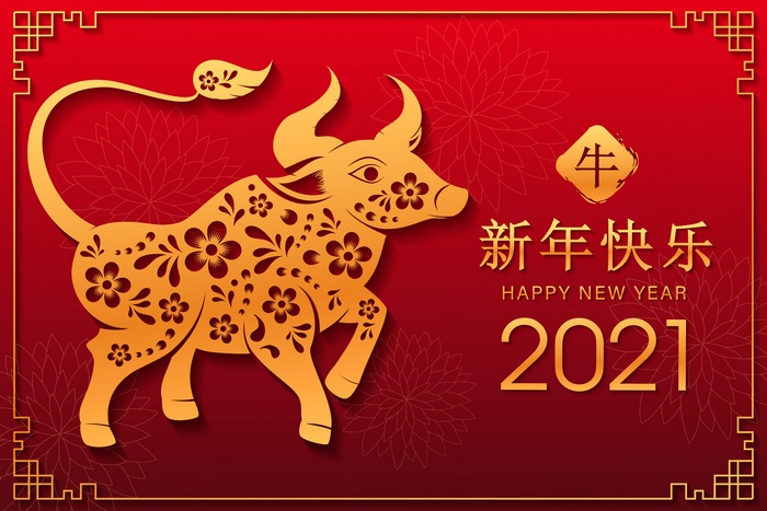 Chinese New Year 2021 Ox 4K