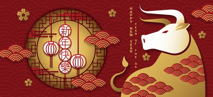 Happy New Year of the Ox Chinese New Year 4K