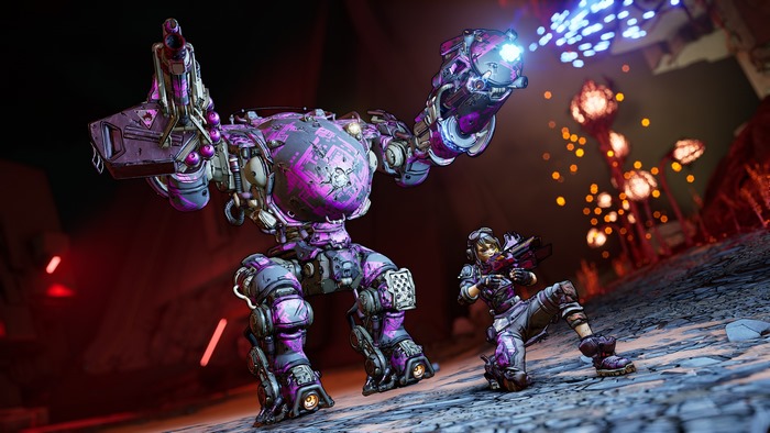 Zane Flynt and mech from Borderlands 3 4K