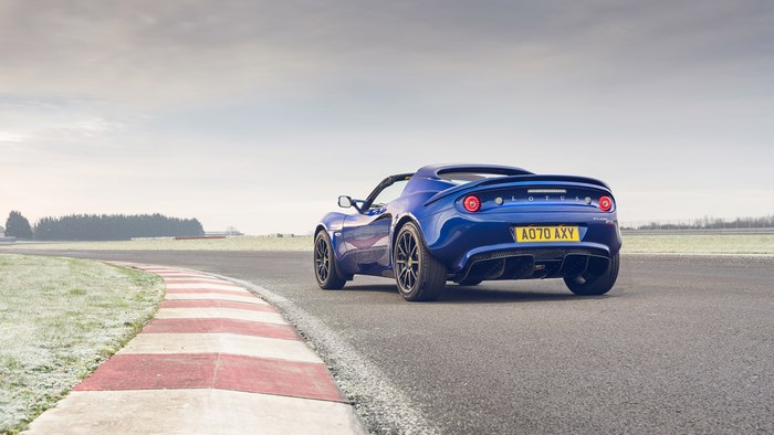 Blue Lotus Elise Sport 240 on a Race Track