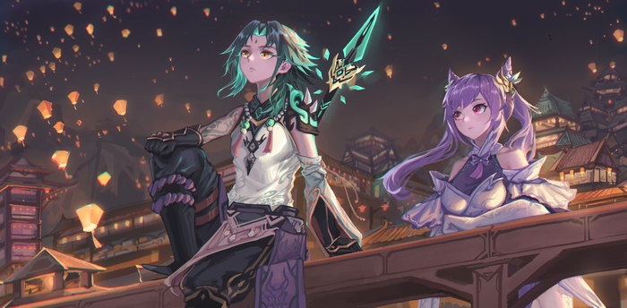 Xiao and Keqing from Genshin Impact 4K