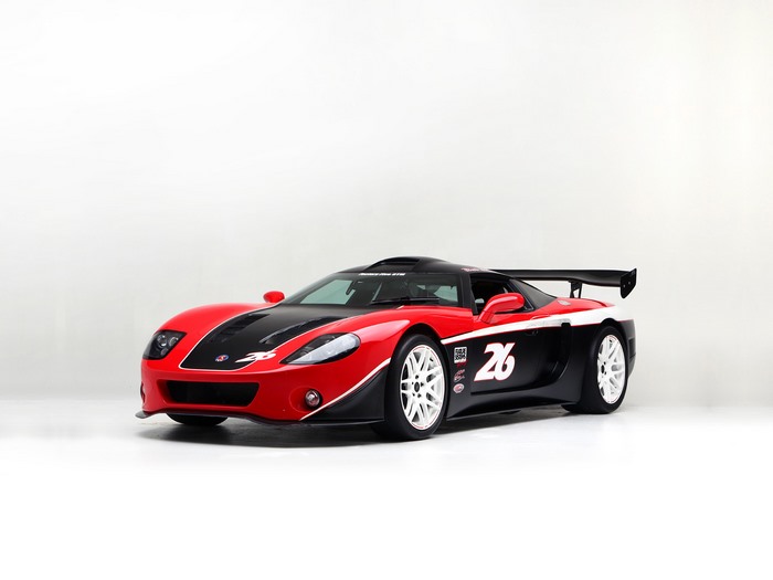 Red and black Factory Five GT Malan race car