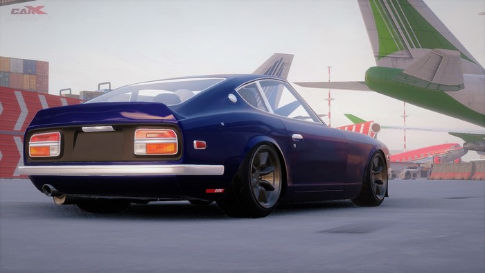 Datsun 240Z "Devil Z" at airport