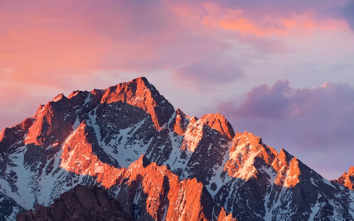 Mountain Peaks at Sunset 4K