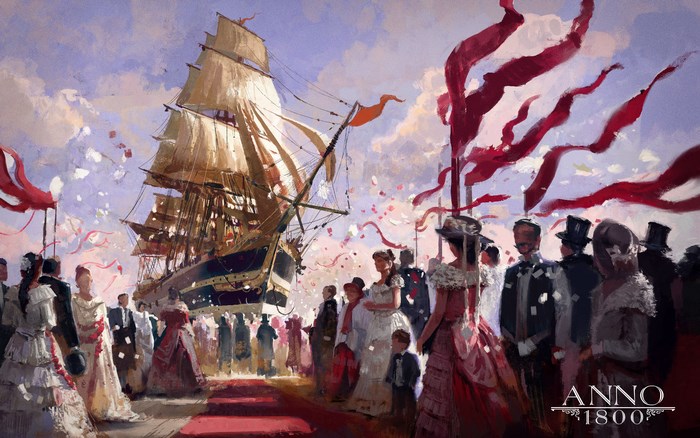 Anno 1800 ship launch celebration