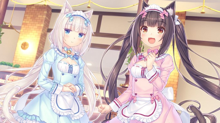 Chocola and Vanilla from Nekopara in Maid Outfits