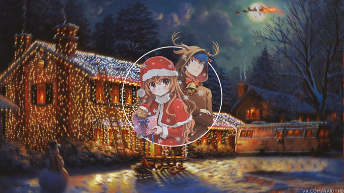 Taiga Aisaka and Ryuuji Takasu from Toradora! 4K