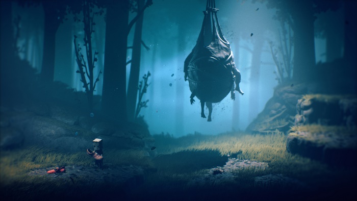 Mono from Little Nightmares II in a forest