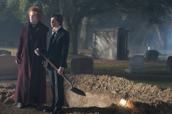 Darren and Larten Crepsley in a graveyard