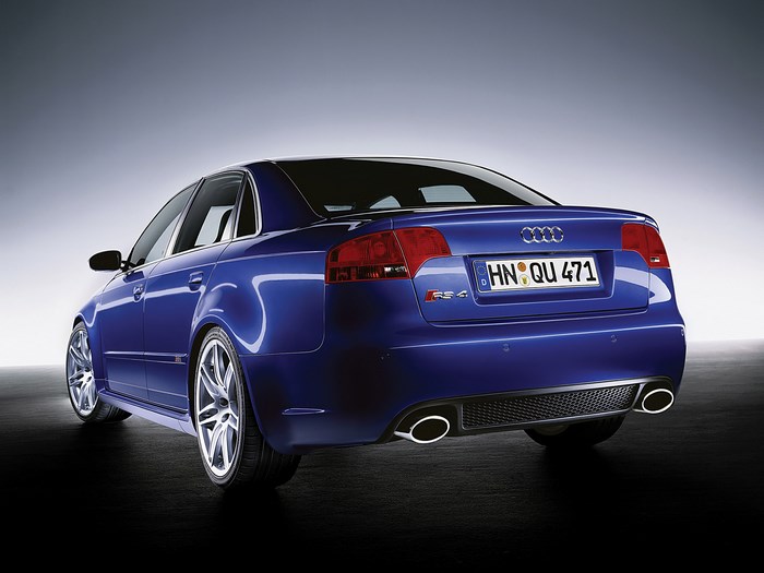 Blue Audi RS4 Sedan