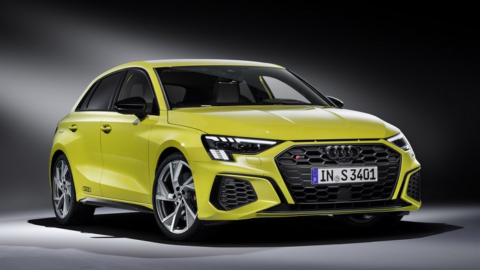 Yellow 2021 Audi S3 Sportback