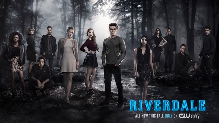 Riverdale cast in a forest