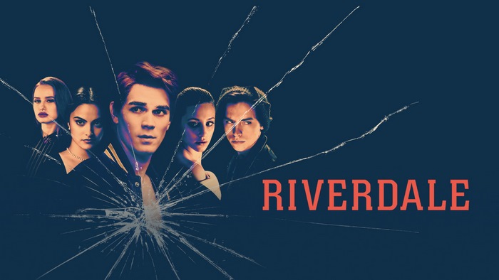Riverdale characters behind cracked glass